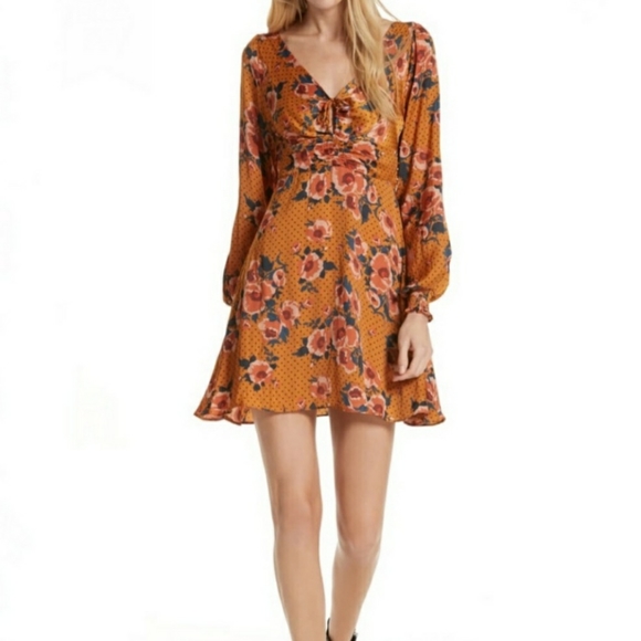 🌼 NWT Free People Autumn Satin Dress - Picture 4 of 4